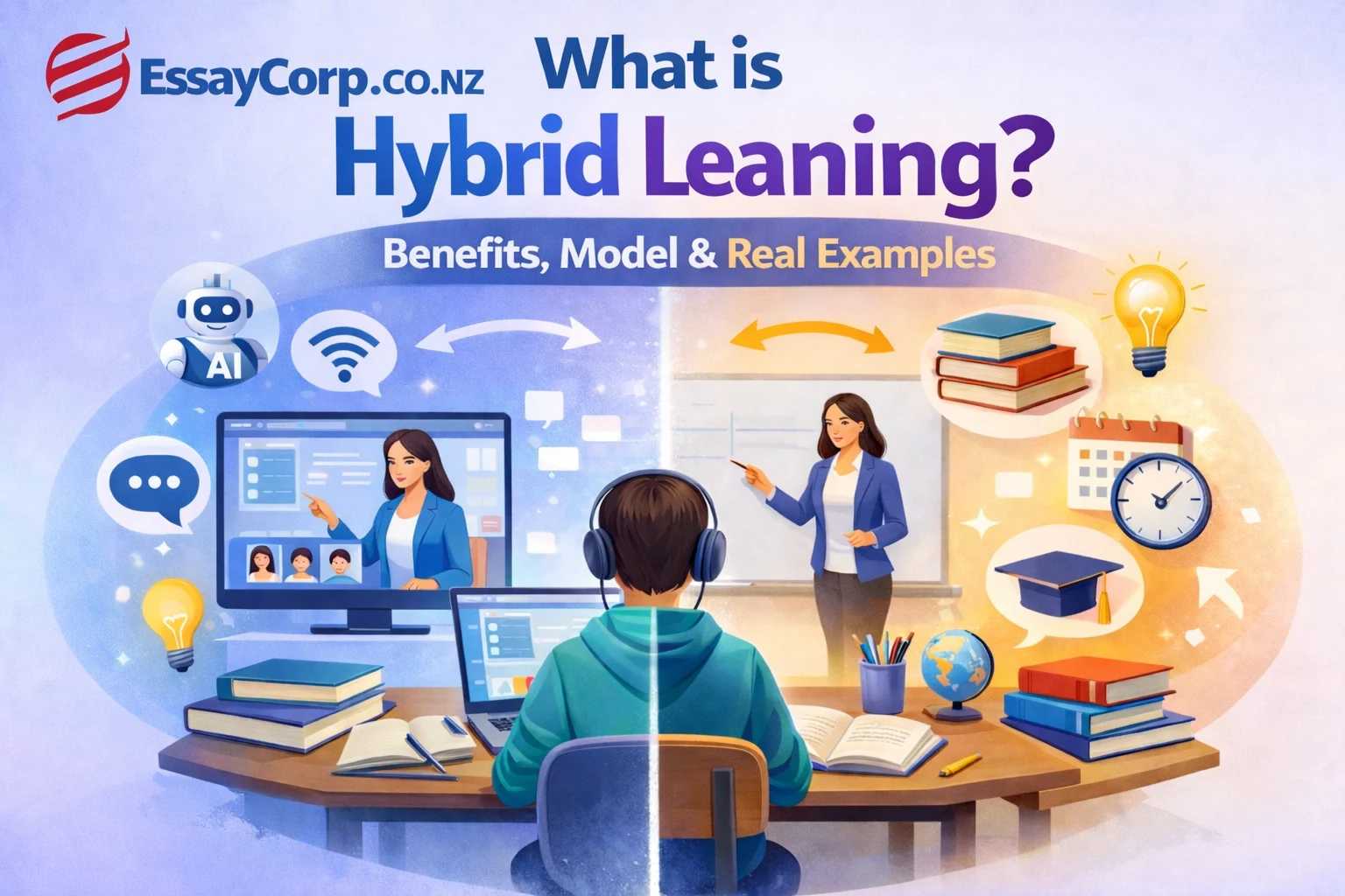 What is Hybrid Learning? Benefits, Model & Real Examples