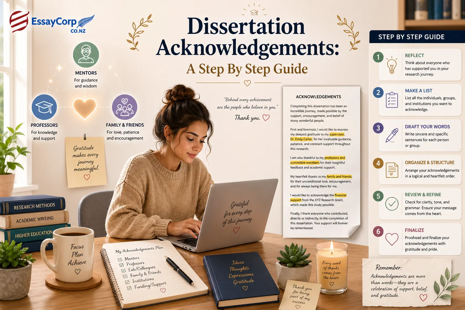 Dissertation Acknowledgements: A Step By Step...